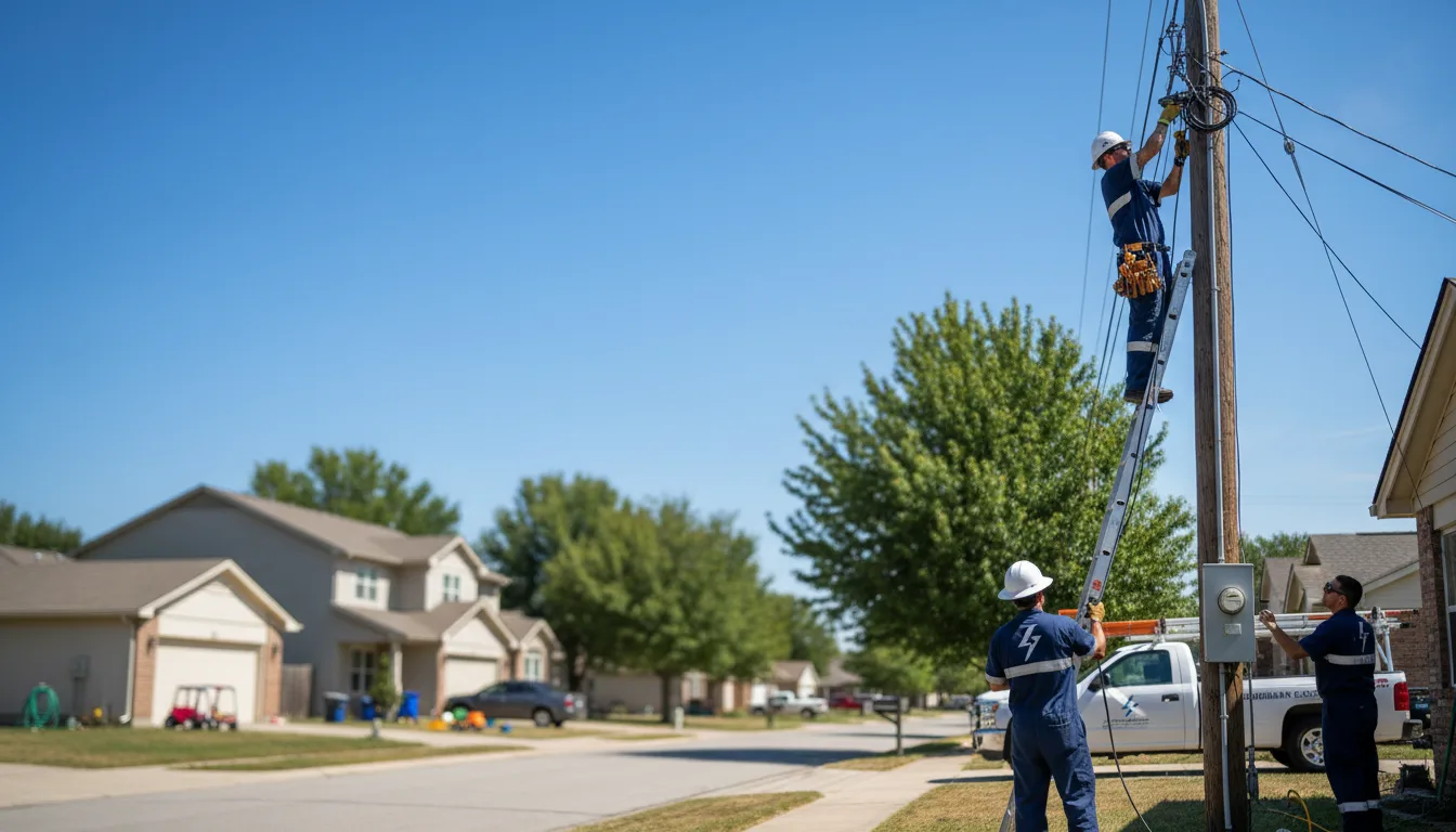 Residential electrician providing installation services in Kersey, PA
